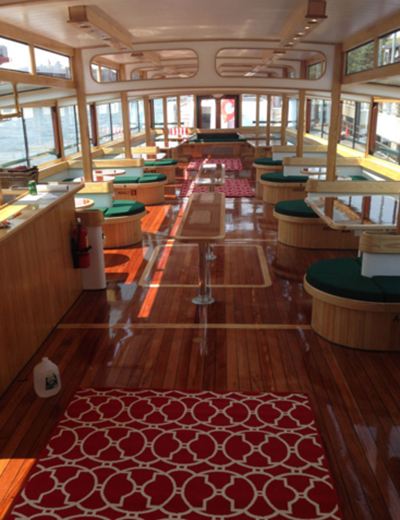 NY motor yacht Manhattan II main aft